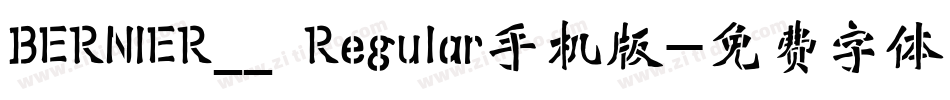 BERNIER__ Regular手机版字体转换